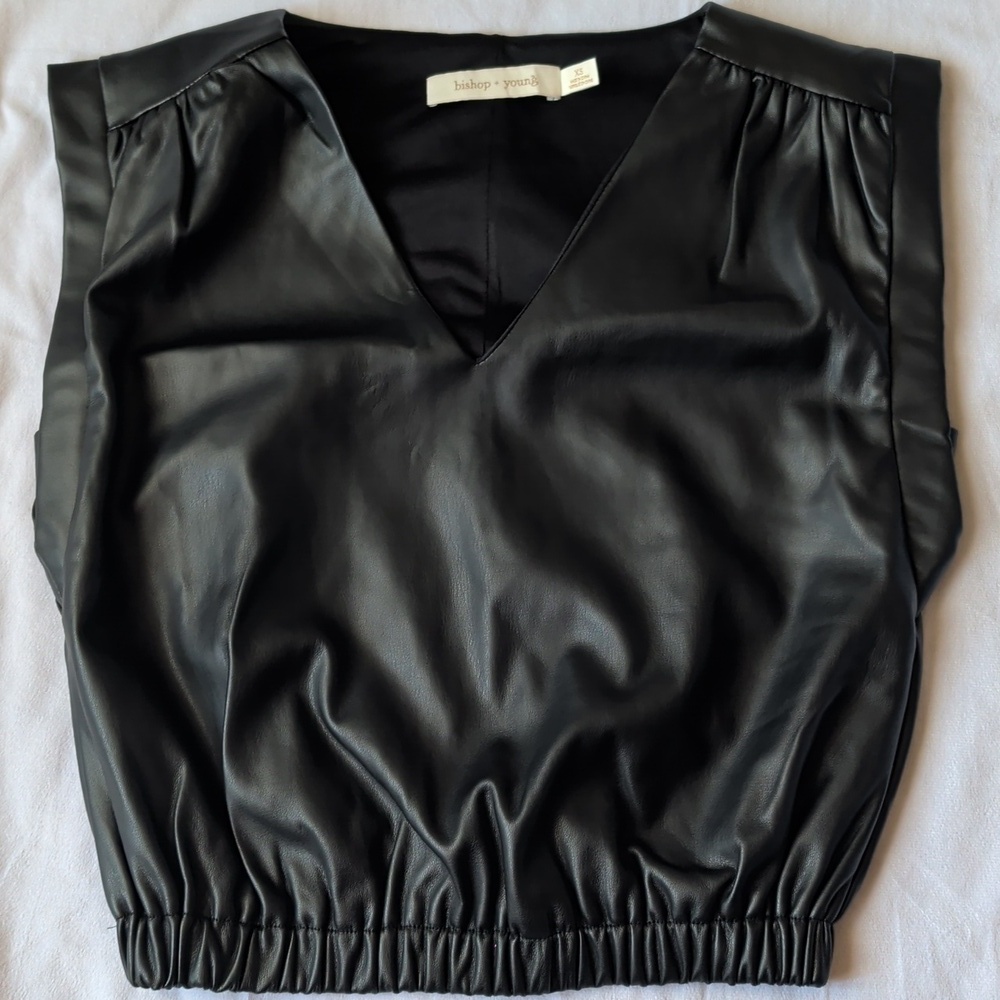 Bishop + Young Simone Vegan Leather top size xs matrix